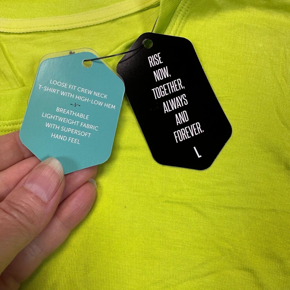 NWT Rise by LuLaRoe Women's Large Lime Green Fearlessly Authentic Muscle Top - Picture 6 of 11
